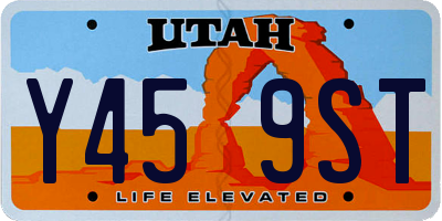 UT license plate Y459ST