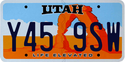 UT license plate Y459SW