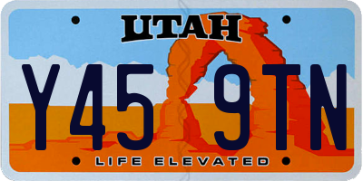 UT license plate Y459TN