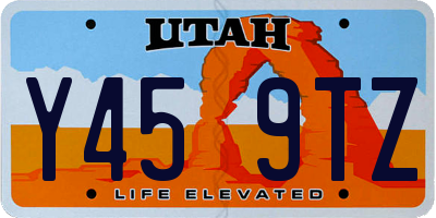 UT license plate Y459TZ