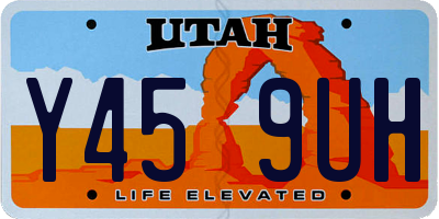 UT license plate Y459UH