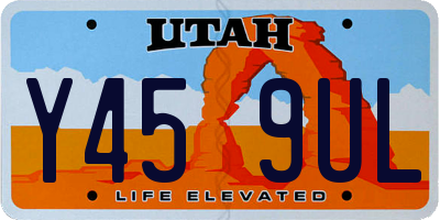 UT license plate Y459UL