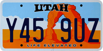 UT license plate Y459UZ