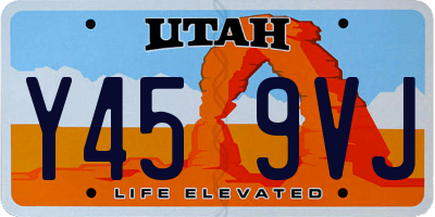UT license plate Y459VJ