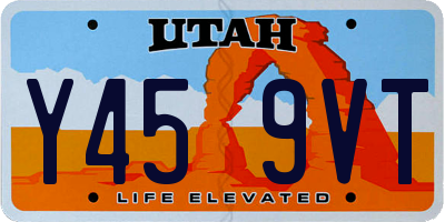 UT license plate Y459VT