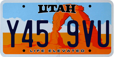 UT license plate Y459VU