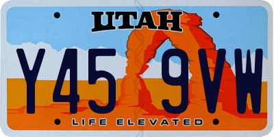 UT license plate Y459VW