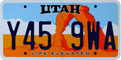 UT license plate Y459WA