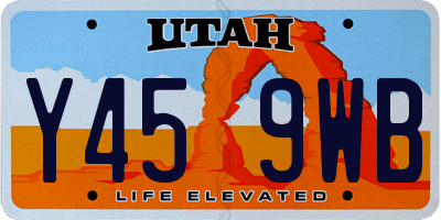 UT license plate Y459WB