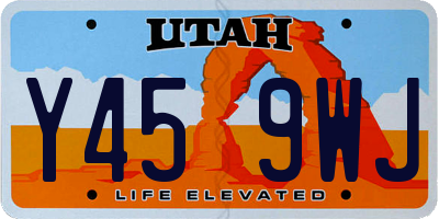 UT license plate Y459WJ
