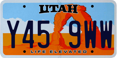 UT license plate Y459WW