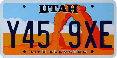 UT license plate Y459XE