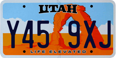 UT license plate Y459XJ