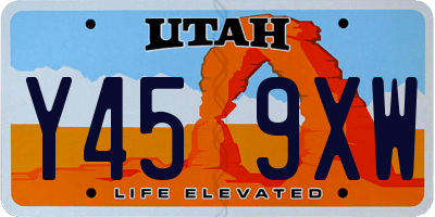 UT license plate Y459XW