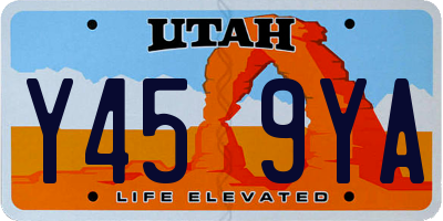 UT license plate Y459YA