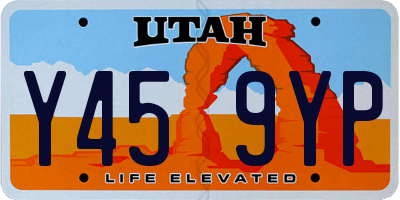 UT license plate Y459YP