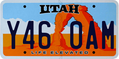 UT license plate Y460AM