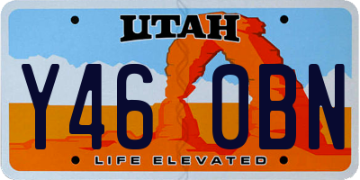 UT license plate Y460BN