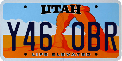 UT license plate Y460BR