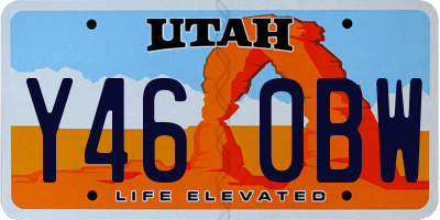 UT license plate Y460BW