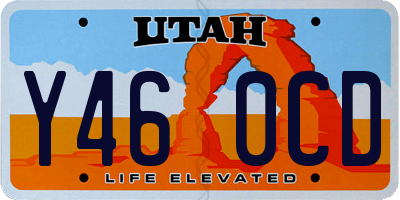 UT license plate Y460CD