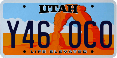 UT license plate Y460CO
