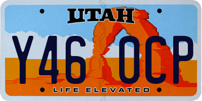 UT license plate Y460CP