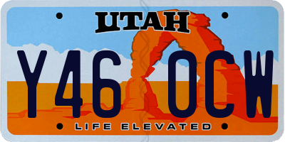UT license plate Y460CW