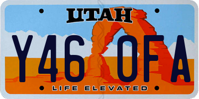 UT license plate Y460FA