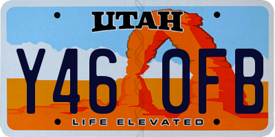 UT license plate Y460FB