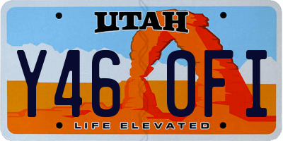 UT license plate Y460FI
