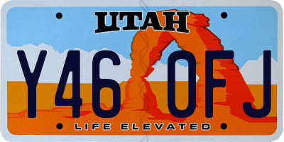 UT license plate Y460FJ