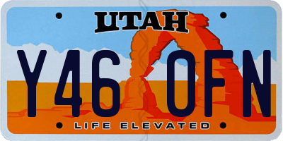 UT license plate Y460FN