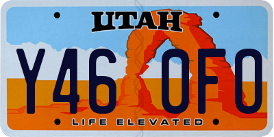 UT license plate Y460FO