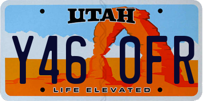 UT license plate Y460FR