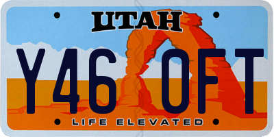 UT license plate Y460FT
