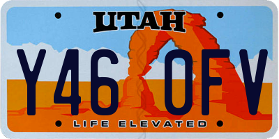 UT license plate Y460FV