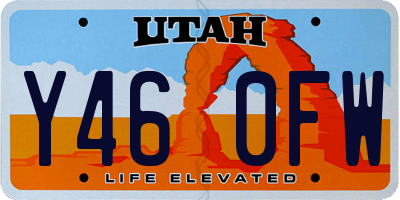UT license plate Y460FW
