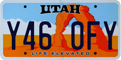UT license plate Y460FY