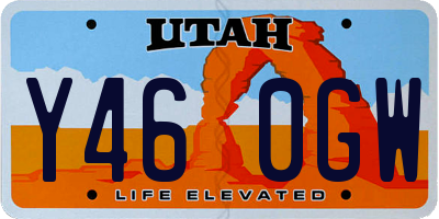 UT license plate Y460GW