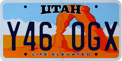 UT license plate Y460GX