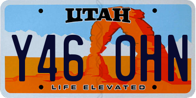 UT license plate Y460HN