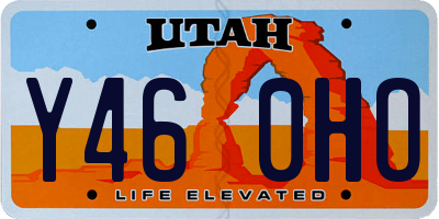 UT license plate Y460HO