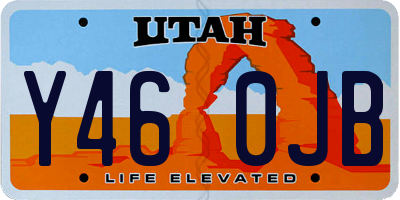UT license plate Y460JB
