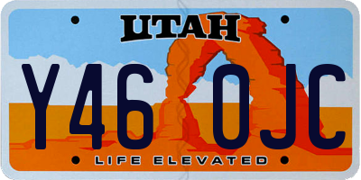 UT license plate Y460JC