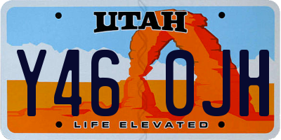 UT license plate Y460JH