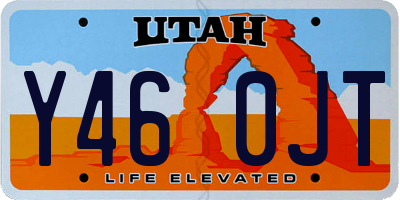 UT license plate Y460JT