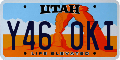 UT license plate Y460KI