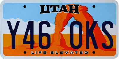 UT license plate Y460KS