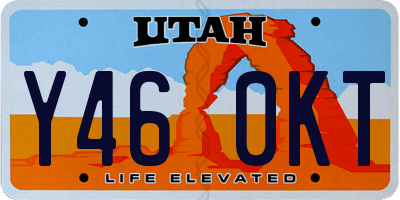 UT license plate Y460KT